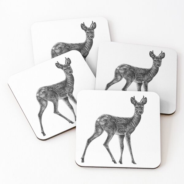 Item preview, Roe deer stag - animal illustration designed and sold by LorenDowding.