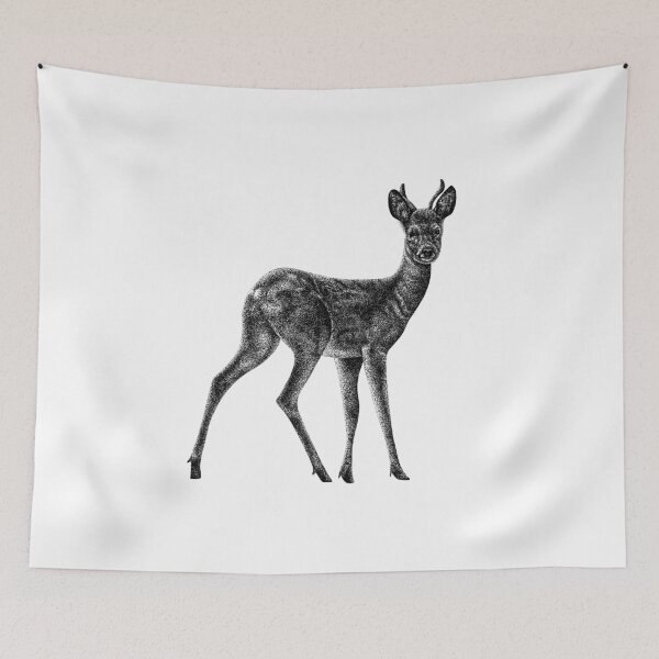 Item preview, Roe deer stag - animal illustration designed and sold by LorenDowding.