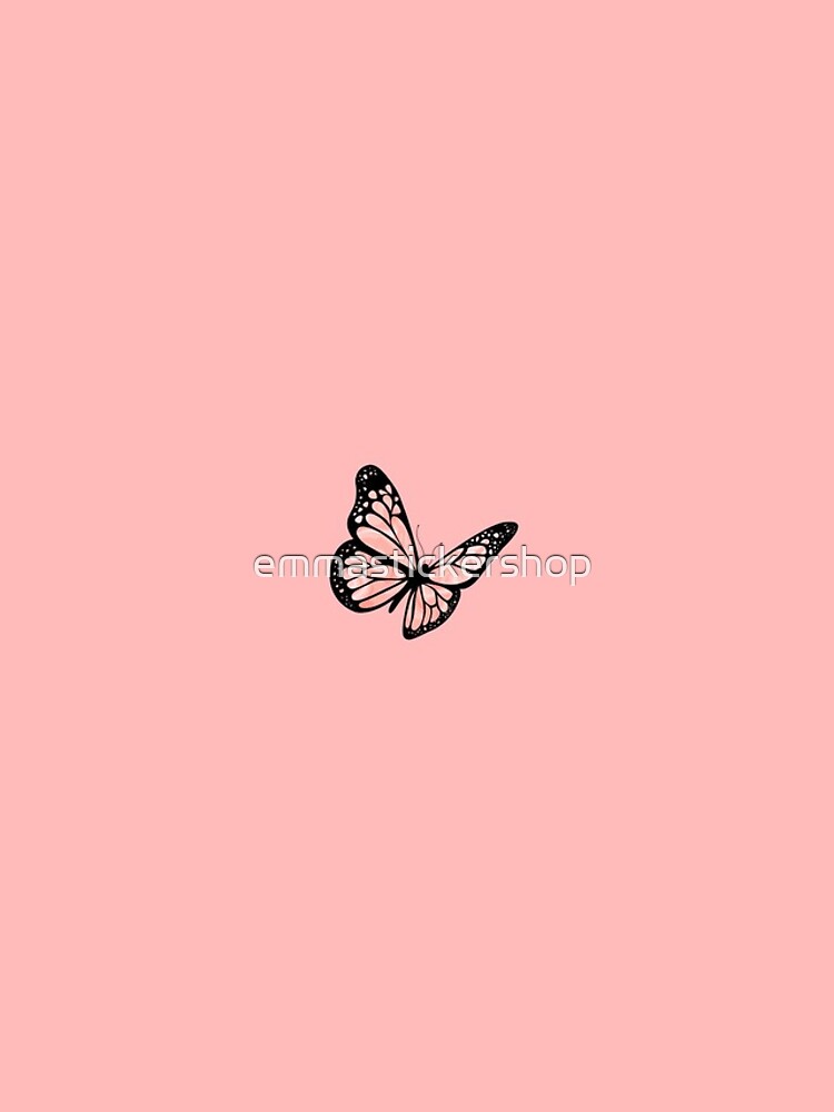 Pink butterfly Sticker for Sale by emmastickershop