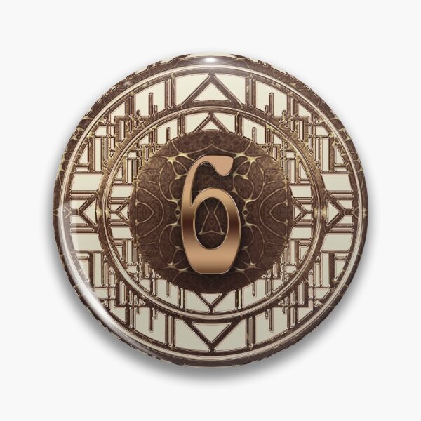 Item preview, Art Nouveau Number Six Digit 6 Art Deco Vintage Numbers Elegance in Gold as a Date designed and sold by Xarah.