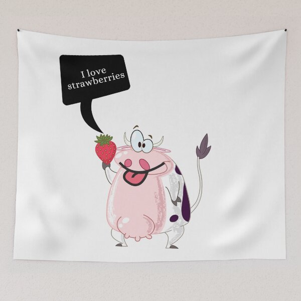 Item preview, Strawberry Cow funny, funny pink cow  designed and sold by OneTimeEngineer.