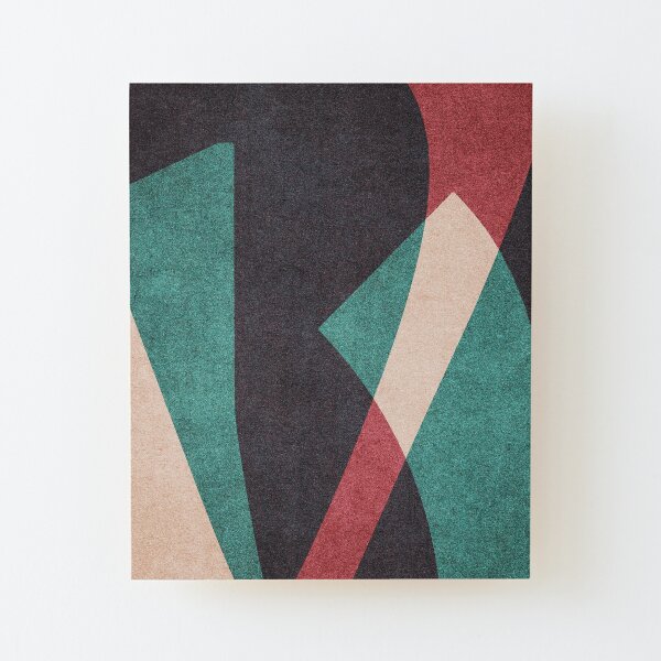 ABSTRACT ALPHABET / Gothic V Wood Mounted Print