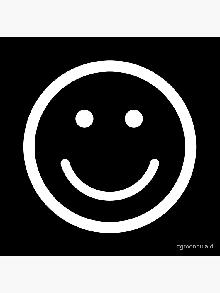 Black and White Smiley Face