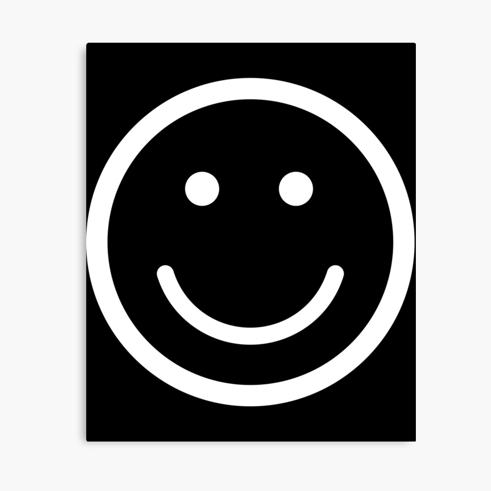 Black and White Smiley Face