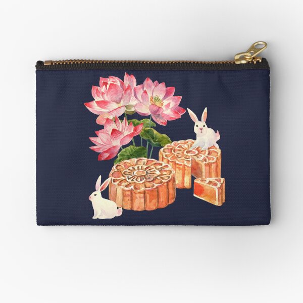 Item preview,  Mid-Autumn Festival Mooncakes with Bunny and Lotus Flowers designed and sold by Alicia Chee.