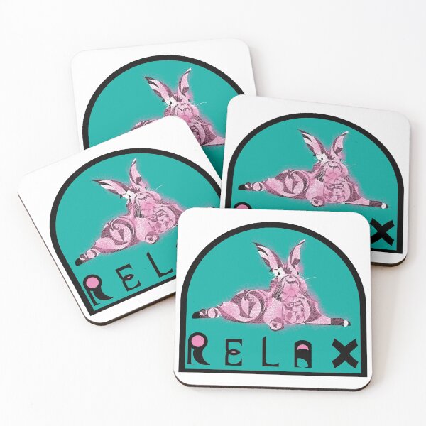 Item preview,  “Relax Rabbit” - funny - nature - geometric - cute - pink - animals designed and sold by BDLVandFriends.
