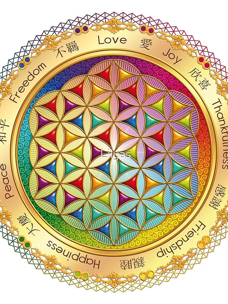 The Flower of Life - light with framing by Lilyas