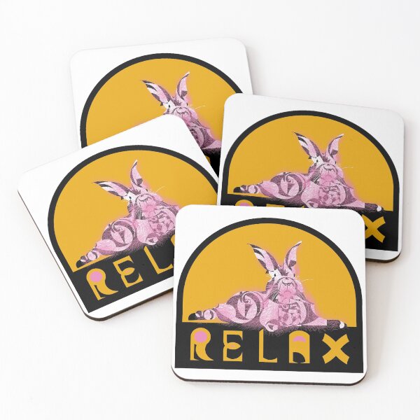 Item preview, “Relax Rabbit” Yellow v2- funny - nature - geometric - cute - pink - animals designed and sold by BDLVandFriends.