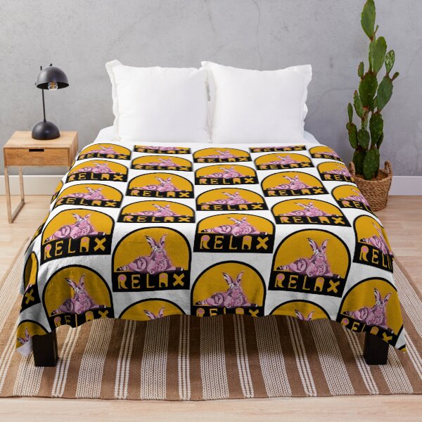 Item preview, “Relax Rabbit” Yellow v2- funny - nature - geometric - cute - pink - animals designed and sold by BDLVandFriends.
