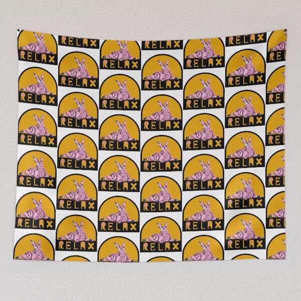Item preview, “Relax Rabbit” Yellow v2- funny - nature - geometric - cute - pink - animals designed and sold by BDLVandFriends.