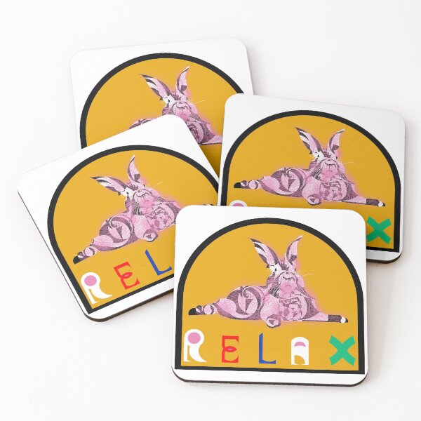 Item preview, “Relax Rabbit” Yellow v3- funny - nature - geometric - cute - pink - animals designed and sold by BDLVandFriends.