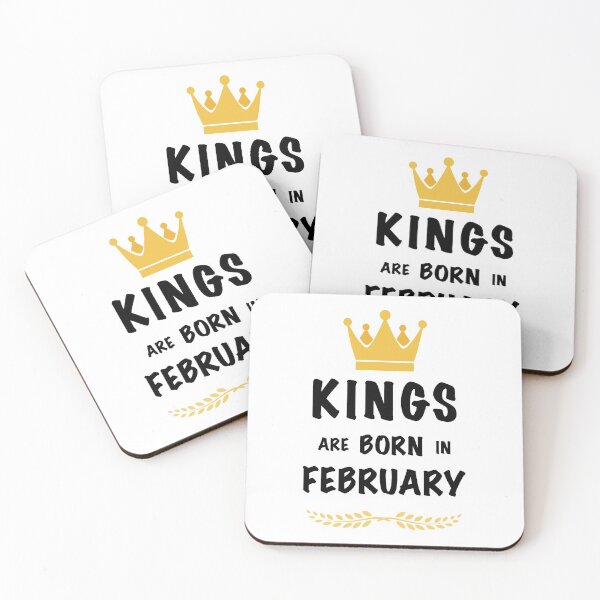 Item preview, Kings are born in February - Black/Gold designed and sold by trivella.