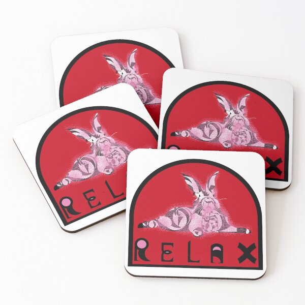 Item preview,  “Relax Rabbit” Red v1- funny - nature - geometric - cute - pink - animals designed and sold by BDLVandFriends.