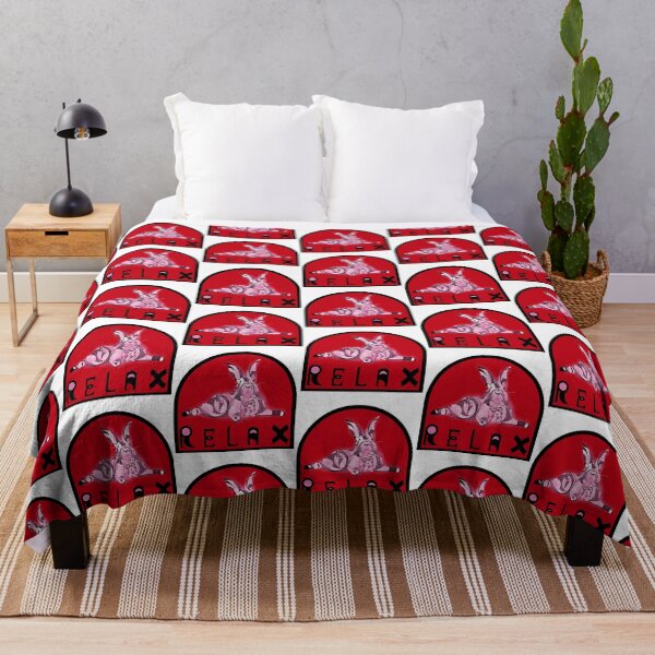 Item preview, “Relax Rabbit” Red v1- funny - nature - geometric - cute - pink - animals designed and sold by BDLVandFriends.