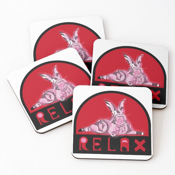 Item preview, “Relax Rabbit” Red v2- funny - nature - geometric - cute - pink - animals designed and sold by BDLVandFriends.