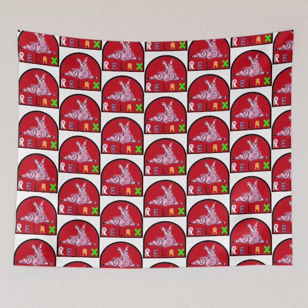 Item preview, “Relax Rabbit” Red v3- funny - nature - geometric - cute - pink - animals designed and sold by BDLVandFriends.