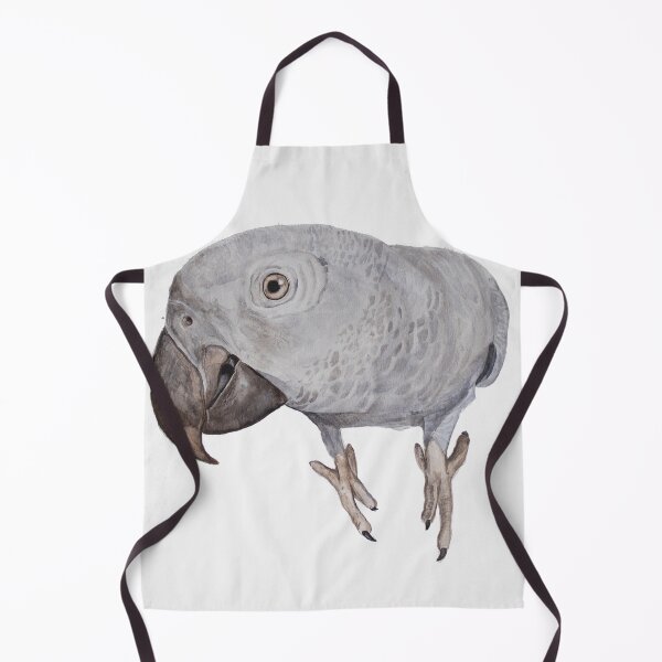 Item preview, African Gray Parrot Tropical Bird Watercolor Art Print designed and sold by L'Atelier Oranjade.