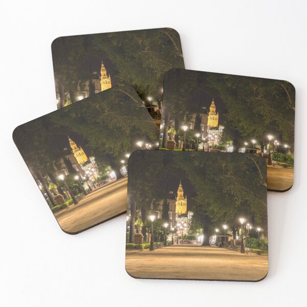 Item preview, Illuminated Sevillian Night - Cristina Garden Jardines de Cristina and La Giralda Belltower designed and sold by Georgia Mizuleva.