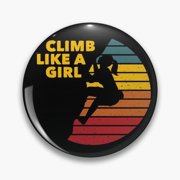 Item preview, Climb Like a Girl Rock Climbing Bouldering Colorful designed and sold by Zeelicious Designs.