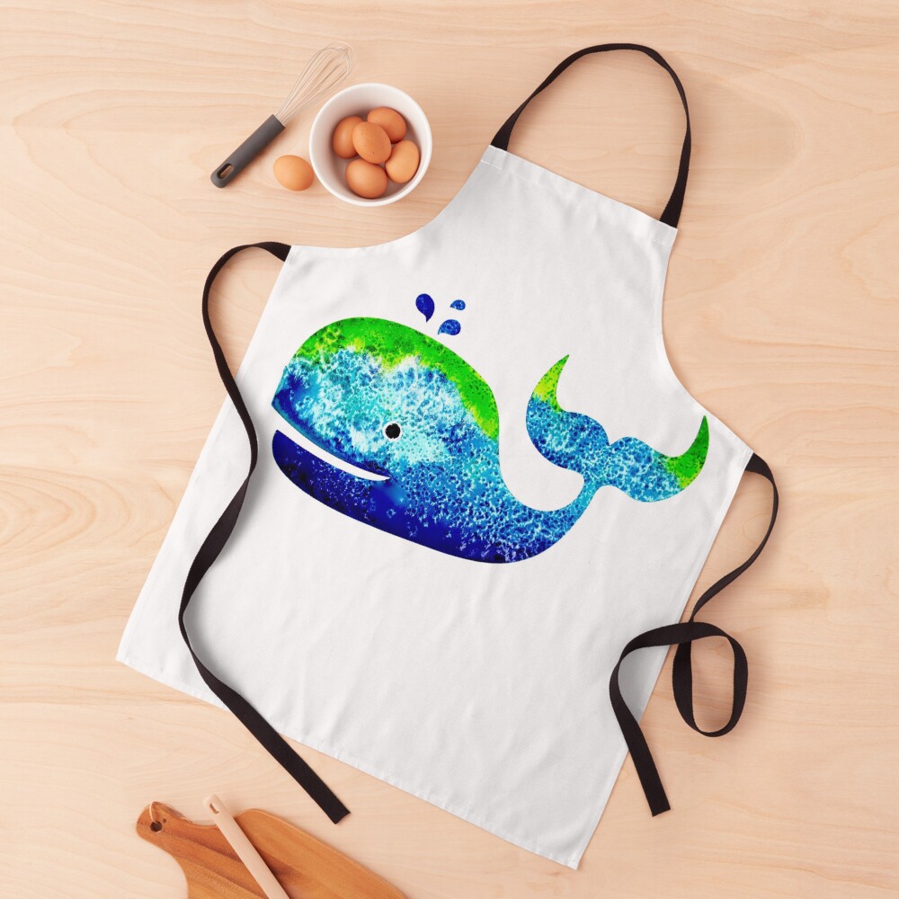 Whale Cartoon Apron