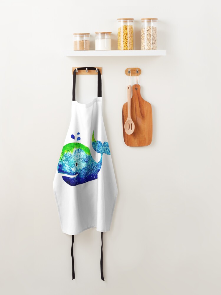 Alternate view of Whale Cartoon Apron