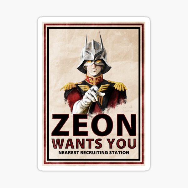 Item preview, Zeon Wants You Char designed and sold by Andrea Gatti Art.
