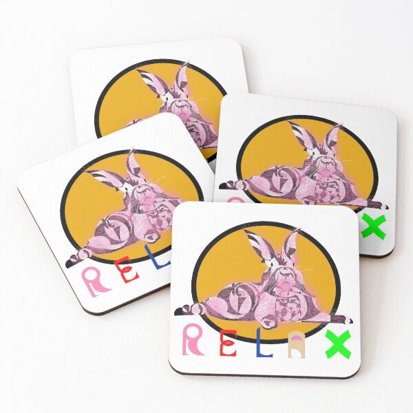 Item preview, “Relax Rabbit” Yellow v4- funny - nature - geometric - cute - pink - animals designed and sold by BDLVandFriends.