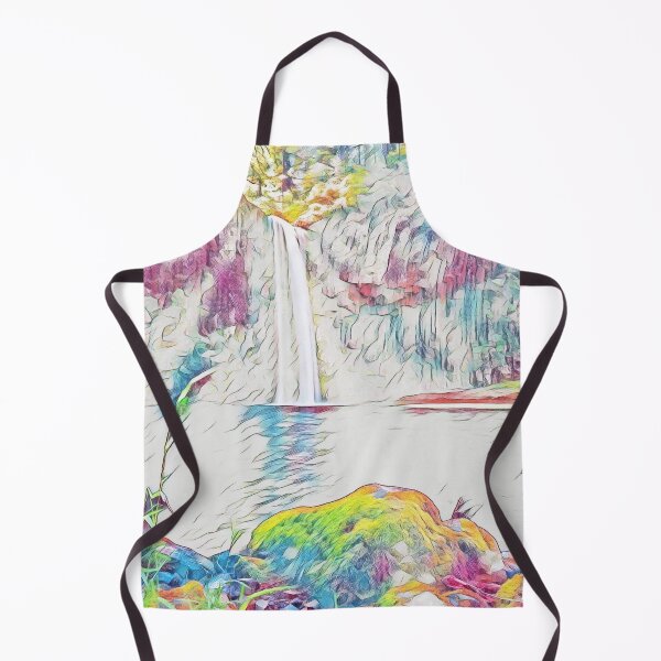 Item preview, Waterfall Lagoon - Serene Tropical Oasis designed and sold by Galathi Designs.