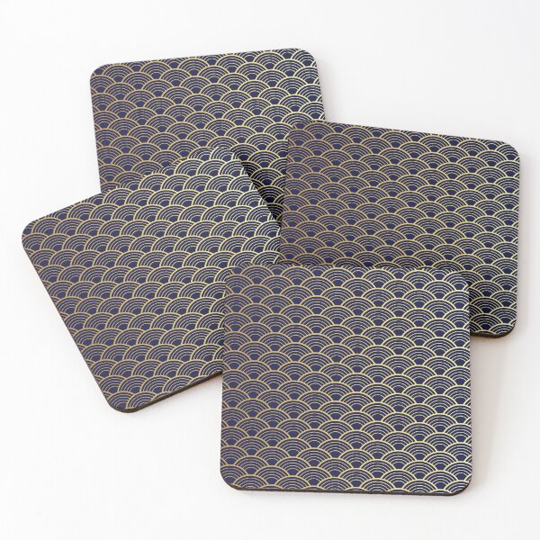 Item preview, Japanese Pattern | Circles | Golden | Premium designed and sold by Minimalwiz.