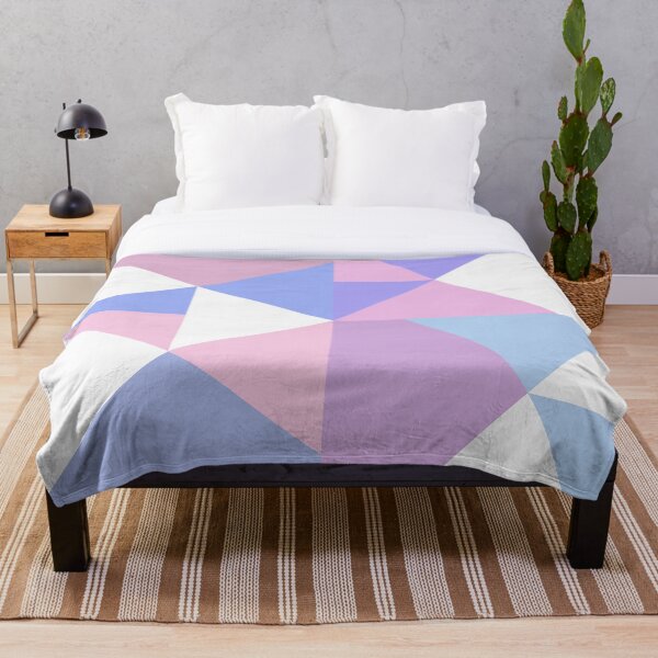Item preview, Geometric Triangles Pattern - Blue and Pink designed and sold by Cato99.