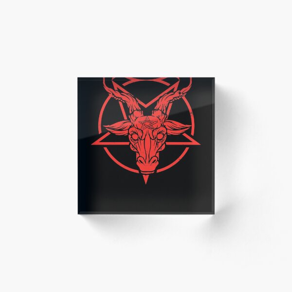 Exorcism Acrylic Blocks Redbubble - dark redblood red satanic pentagram symbol roblox