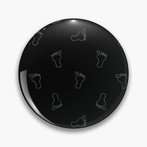 Item preview, Neon Style Black and White Footprints Motif Pattern designed and sold by DFLC Prints.