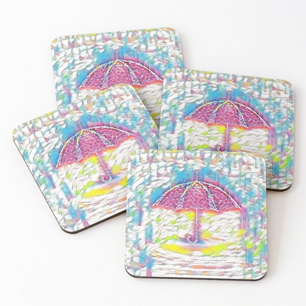 Item preview, Umbrella in the Rain — Moody Rainy Day Scene designed and sold by Galathi Designs.