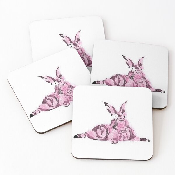 Item preview, “Relax Rabbit” v1 - funny - nature - geometric - cute - pink - animals designed and sold by BDLVandFriends.