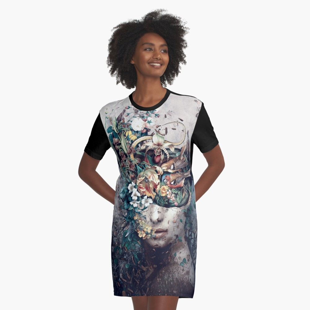 Item preview, Graphic T-Shirt Dress designed and sold by rizapeker.
