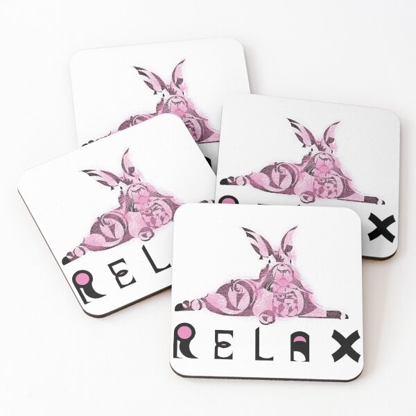 Item preview, “Relax Rabbit” v2 - funny - nature - geometric - cute - pink - animals designed and sold by BDLVandFriends.