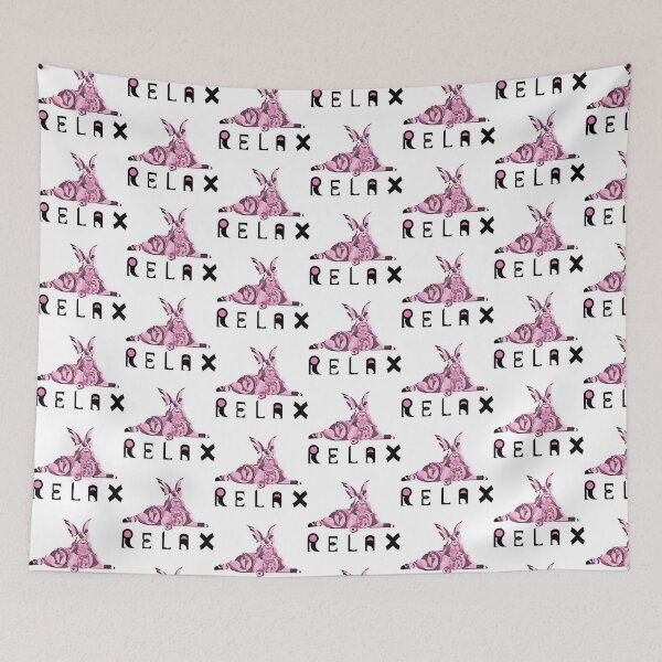 Item preview, “Relax Rabbit” v2 - funny - nature - geometric - cute - pink - animals designed and sold by BDLVandFriends.