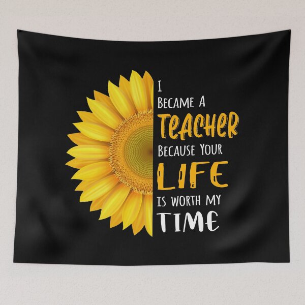 Item preview, I became a Teacher - Beautiful Sunflower designed and sold by KA DESIGNS.