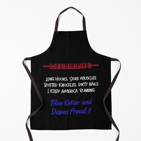Item preview, Mechanic Blue Collar Damn Proud Red White Blue designed and sold by LeftFieldFunny.