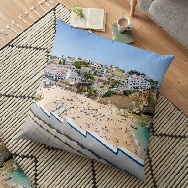 The Road To Carvoeiro Beach Floor Pillow