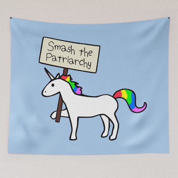 Item preview, Smash The Patriarchy (White Unicorn) designed and sold by jezkemp.