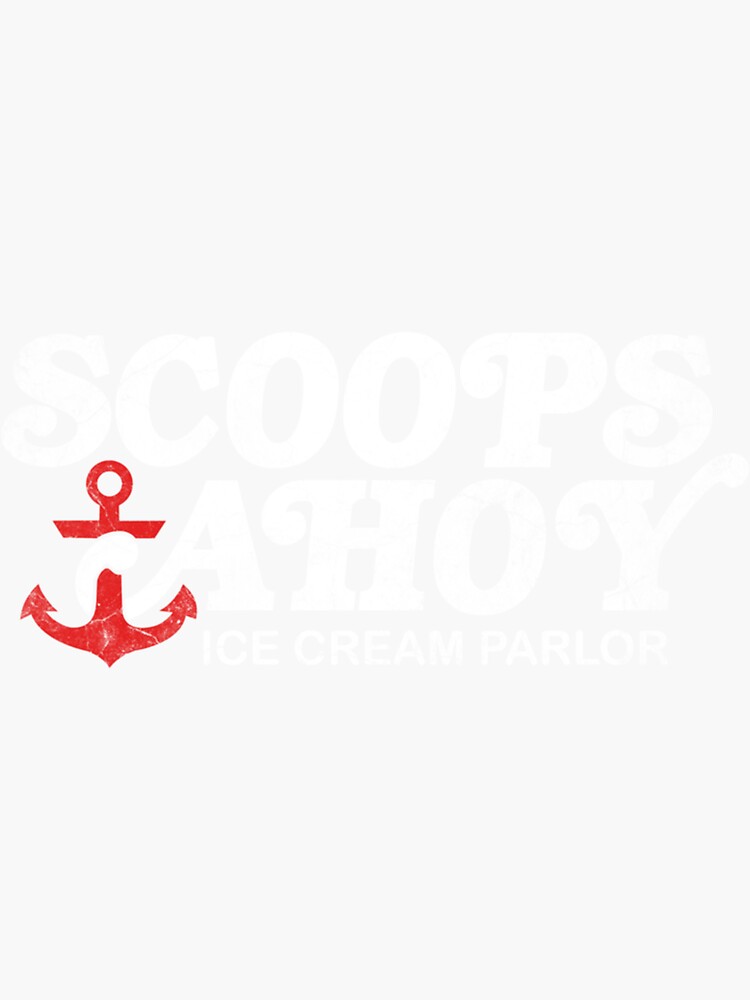 "Scoops Ahoy Ice Cream Parlor " Sticker for Sale by RomanAmonsson