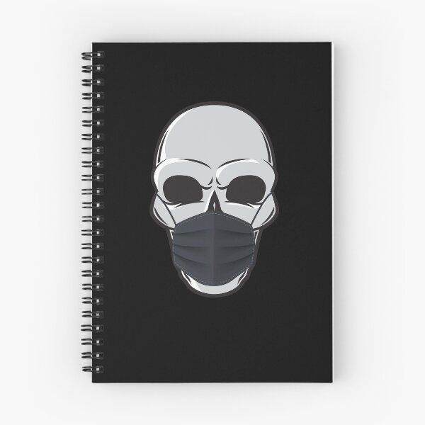 Item preview, Skeleton Skull Wearing A Face Mask Germophobe Halloween Gear designed and sold by DynamicDesign.