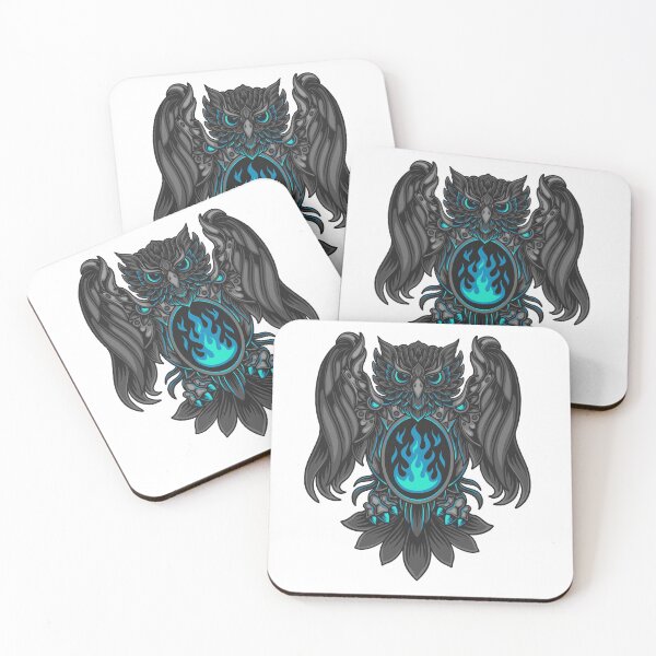Item preview, Ornament Blue Fire Owl designed and sold by JTS STORE.