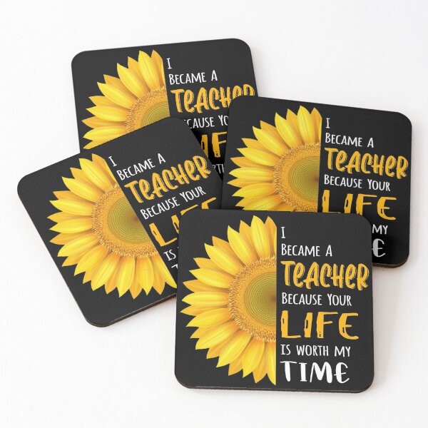 Item preview, I became a Teacher - Beautiful Sunflower designed and sold by KA DESIGNS.