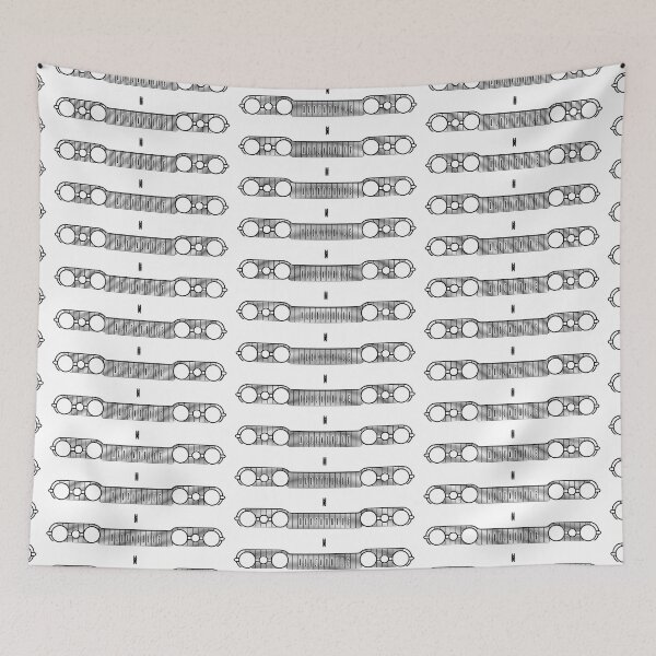Item preview, Oldsmobile 88 classic car minimalist grille black graphic designed and sold by soitwouldseem.