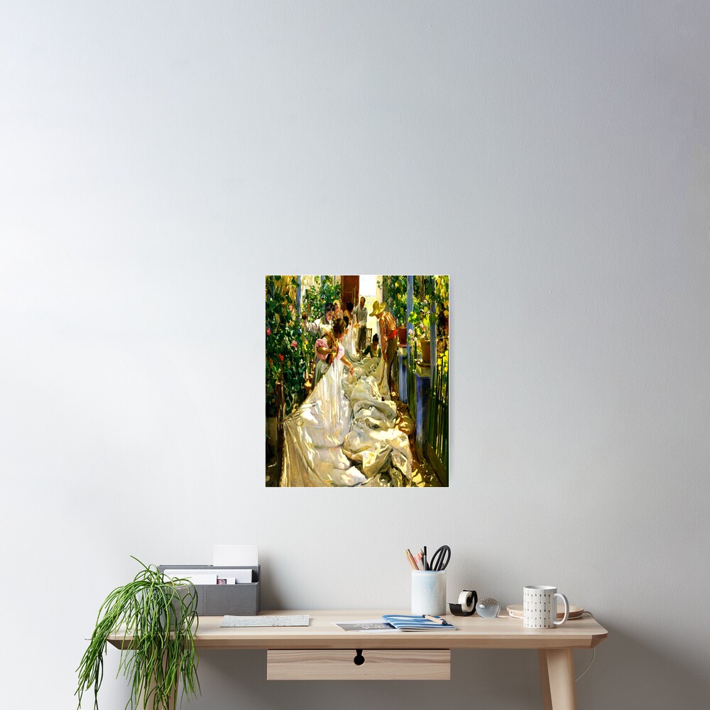 "Sewing the Sail-Joaquín Sorolla" Poster for Sale by LexBauer | Redbubble