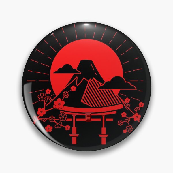 Item preview, Japan Mountain with The Sun and Sakura designed and sold by RedSauce420.