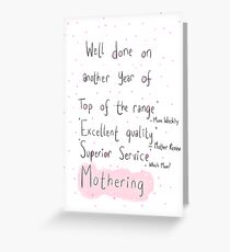 Excellent mother reviews Greeting Card