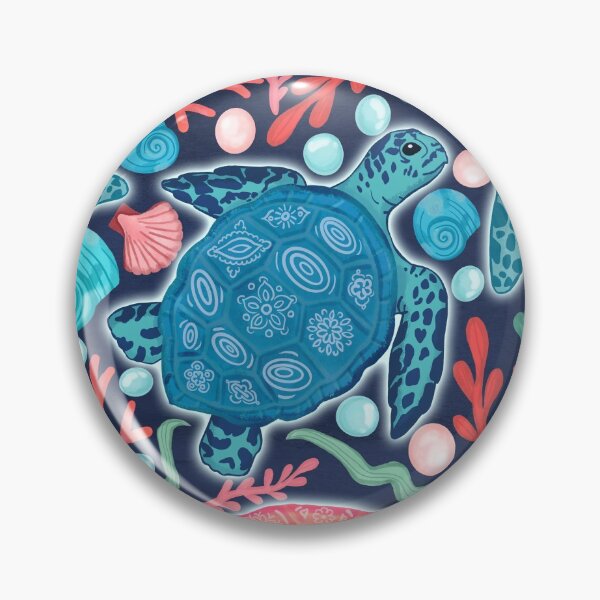 Item preview, Paradise Beach Turtles on Navy designed and sold by Tangerine-Tane.